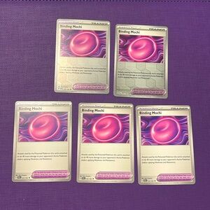 Binding Mochi 5. 2 of them are Reverse Holo 055/064 Shrouded Fable Pokemon